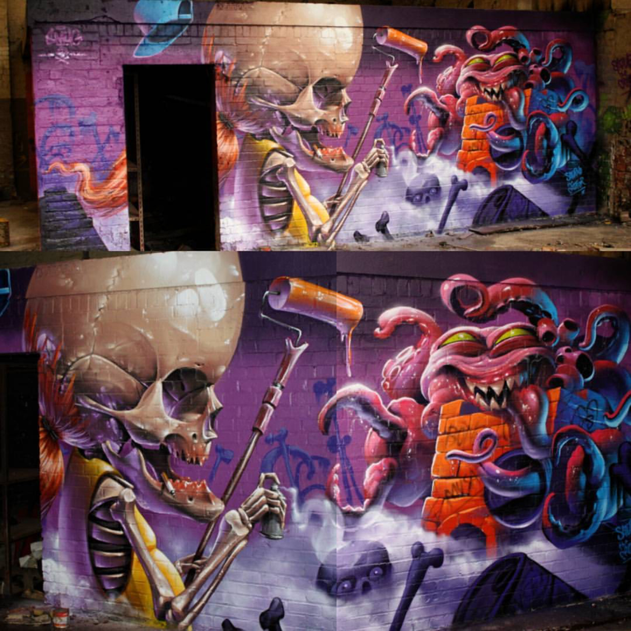 Saturnoart Smugone Streetart