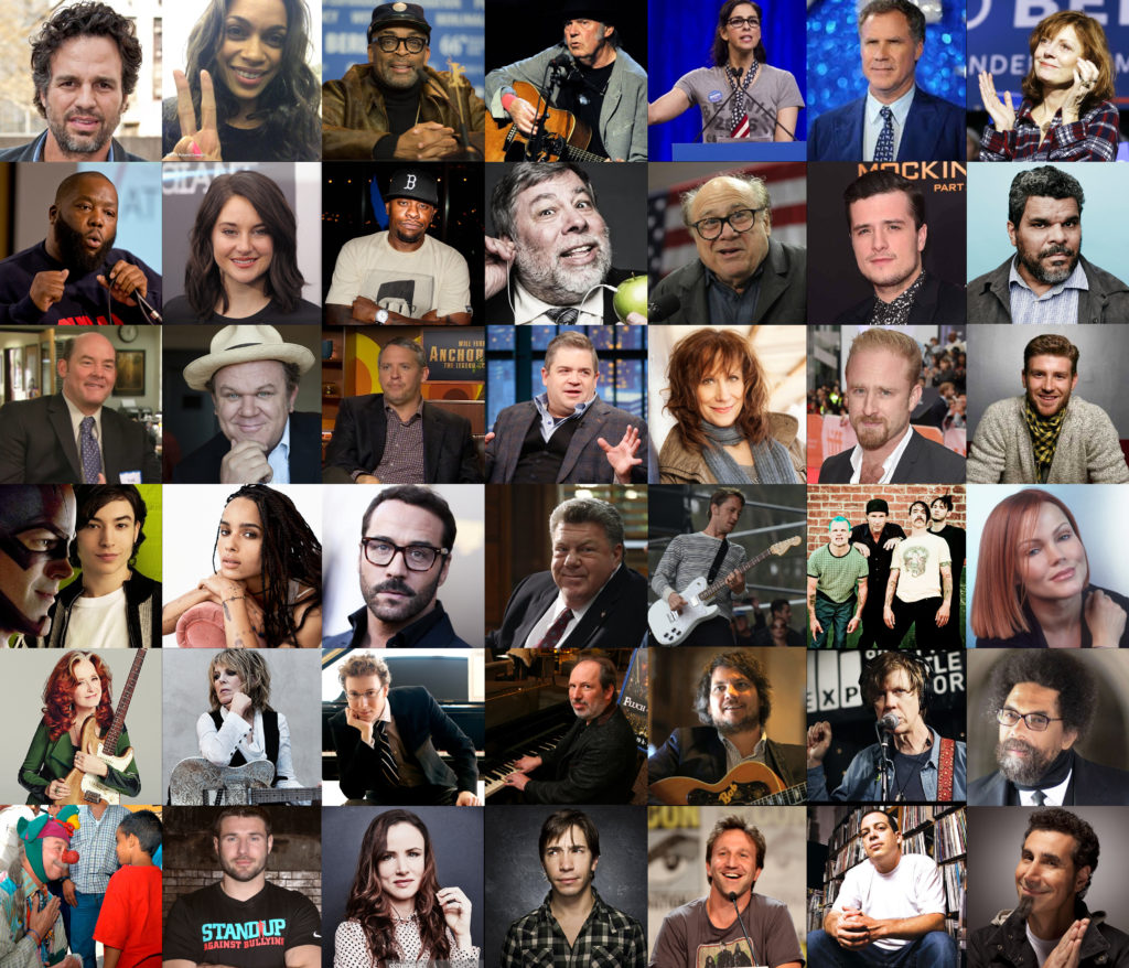 Celebs for Bernie Collage